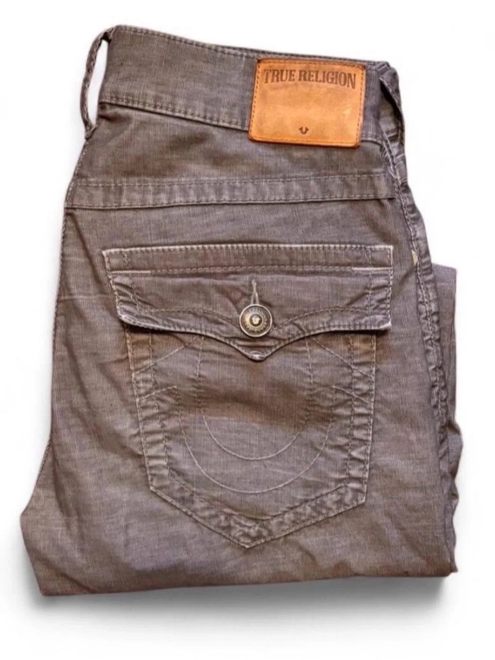 True Religion Men’s Grey Straight fit corduroy
